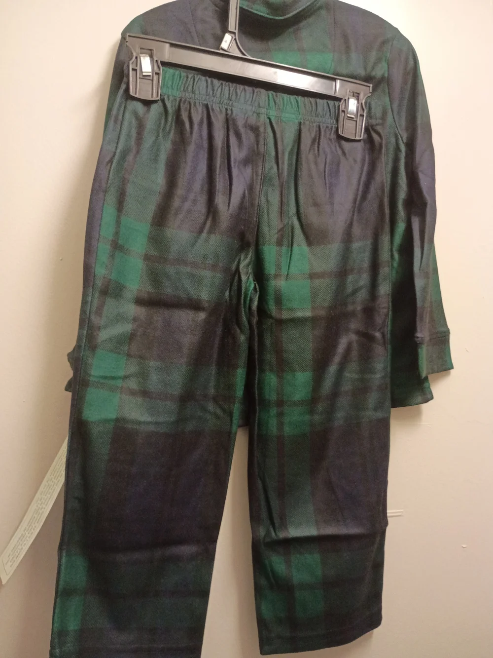 Polo by Ralph Lauren Boys Green & Navy Plaid Pajama Set